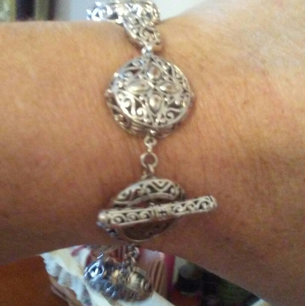 Sterling Silver 925 Toggle Bracelet - image 6